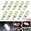 10X ксеноновые белые лампы T10 W5W 12-Smd 2835 Led Canbus Error Free Silica Light Lamp Kit