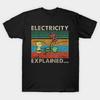 Electricity Explained Black T shirt Size S-4X Casual