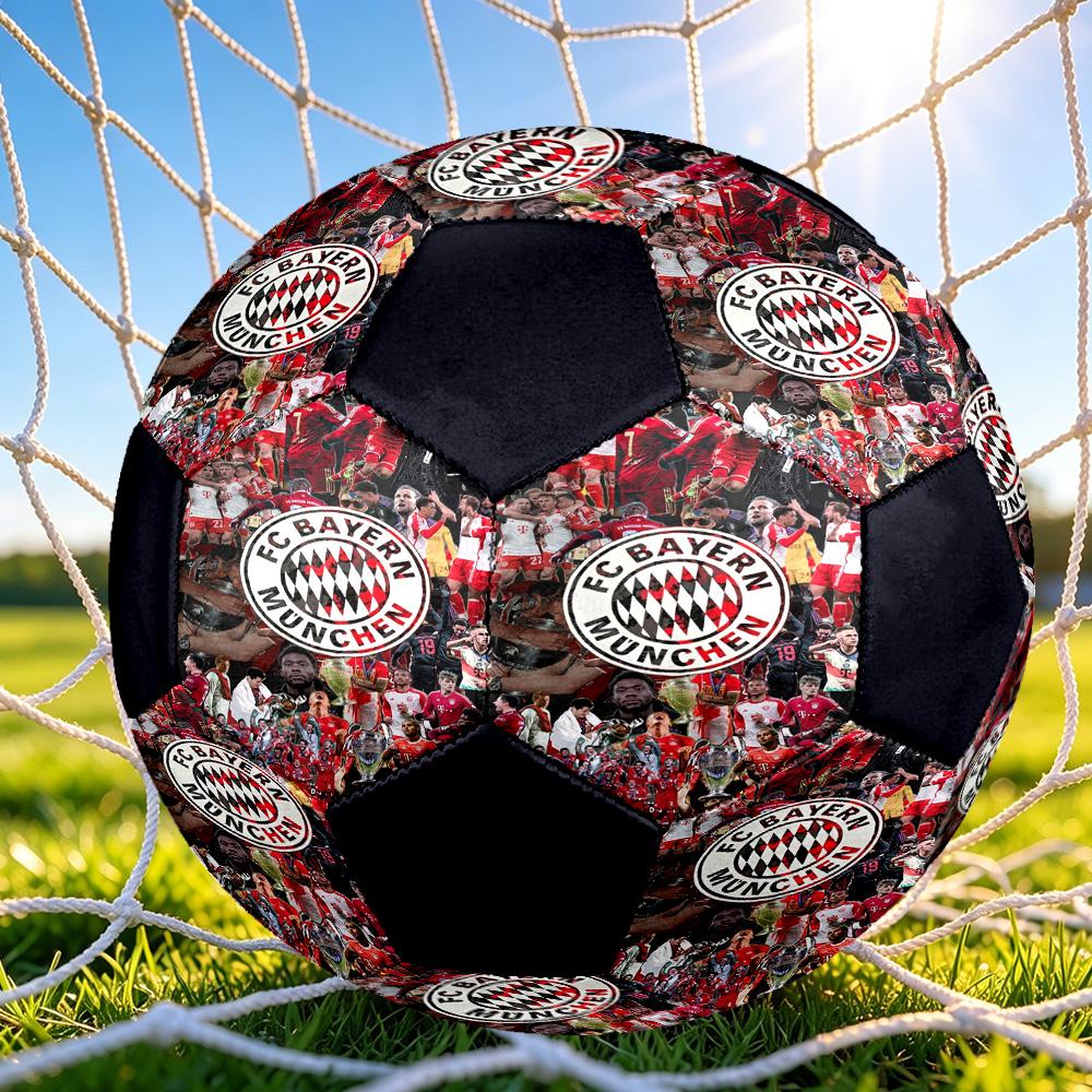 1pc Bayern Munich Love Standard Size 5 Soccer ball, Durable game Soccer Ball for School Park Training & Daily Entertainment zq7146