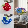 a Bundle of 6 Flowers Crochet Flowers Artificial Knit Fake Flowers Creative Handmade Bouquet  Gift