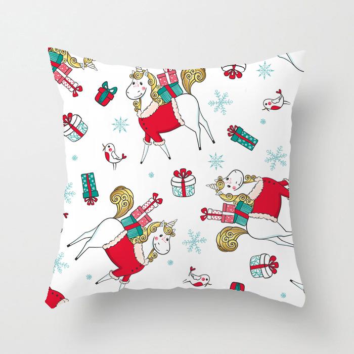 40/45/50/60cm Christmas Cushion Cover Christmas Ornament Home Christmas New Year Gift Pillow Case
