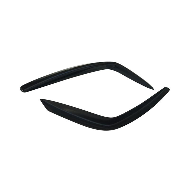 A16P-ABS Spoiler Kit Front Bumper Lip Wind Splitter Fog Light Eyebrows Gloss Black For Skoda 2016 2017 2018