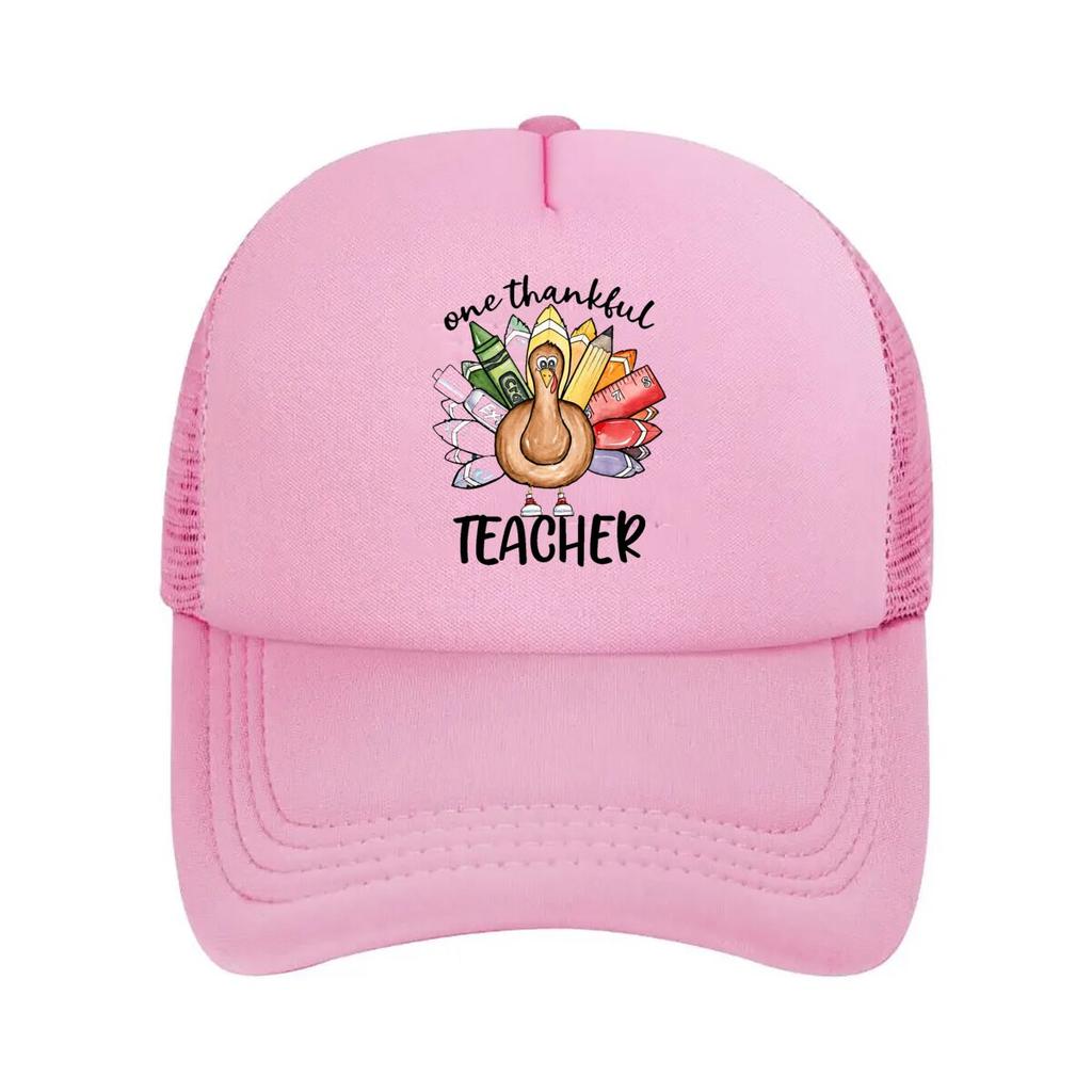 Cartoon Turkey School Supplies Back to School Mesh Baseball Cap Hip Hop