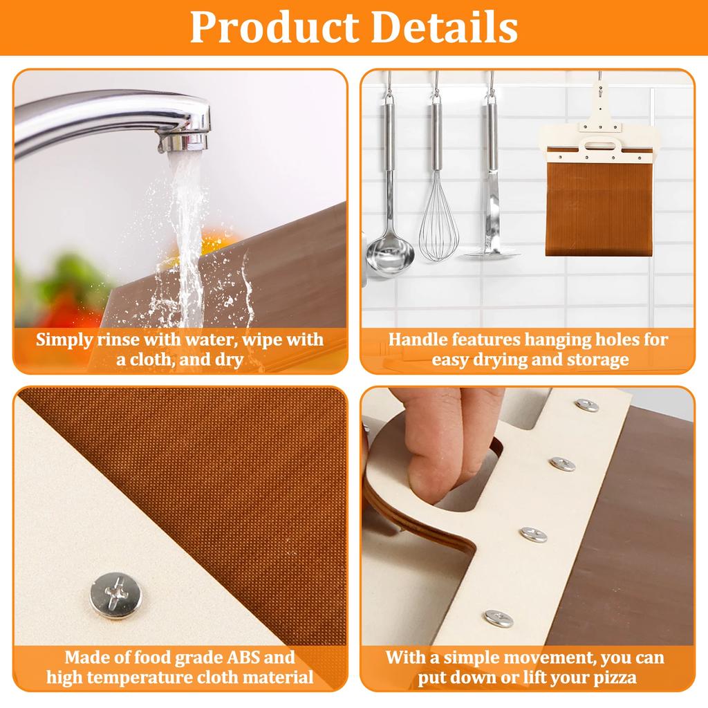 Sliding Pizza Spatula Food Pizza Tray Pizza Board Shovel for Home Kitchen Oven Baking Tool Non-Stick Sliding Cake Dessert Trays