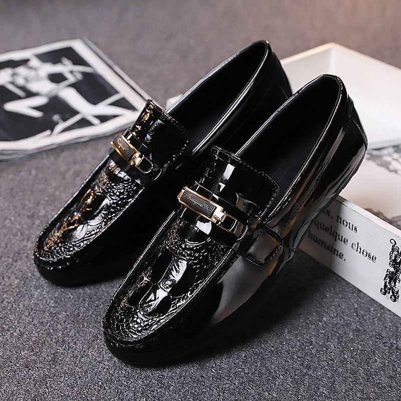 Мужская повседневная обувь на плоской подошве с животным принтом, мужские кожаные туфли с круглым носком, черные лоферы, дизайнерская летняя распродажа 2025, тренд, обычные, для взрослых, из полиуретана