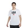 Nike T Shirts Men's White Crew Neck Moderate Straight Fit AV4352-100