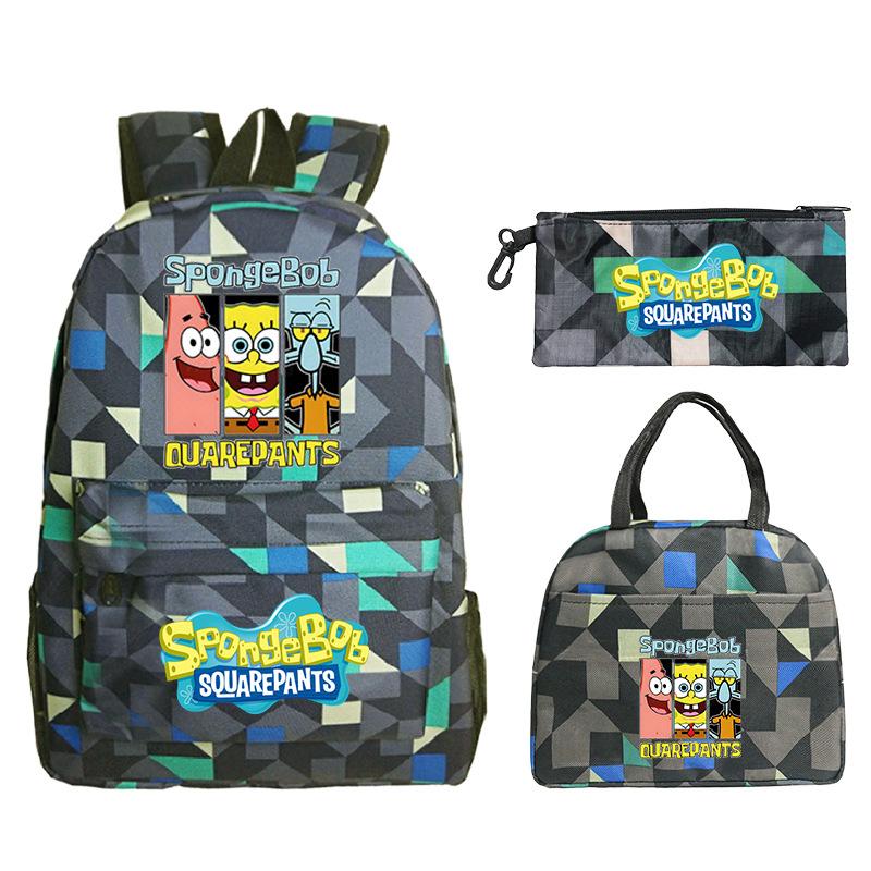 Campus Trend Leisure Children'S Animation Backpack Lightweight Large Capacity Primary And Secondary School Student School Bag Set