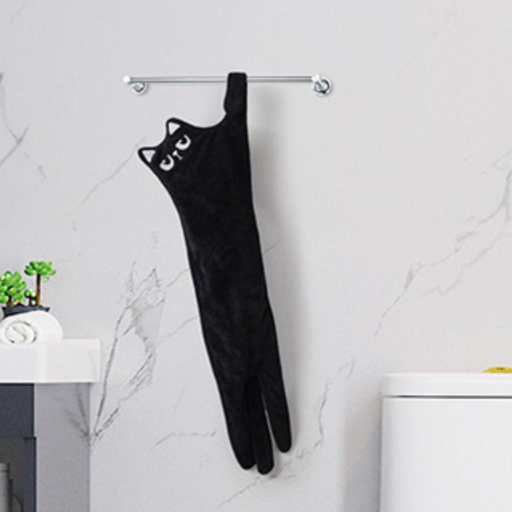 Soft Funny Cat Hand Towel Quick Dry Kitchen Rag Cute Cleaning Cloth  Home