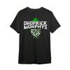 Dropkick Murphys Мужская Черная Футболка с Принтом Смешной Дизайн Dropkick Murphys со Щитом Зеленый Лист Повседневная Хлопковая