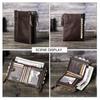 CONTACT'S Genuine Leather Vintage Wallet Men Short Coin Purse Unisex Small Wallets High Quality Designer