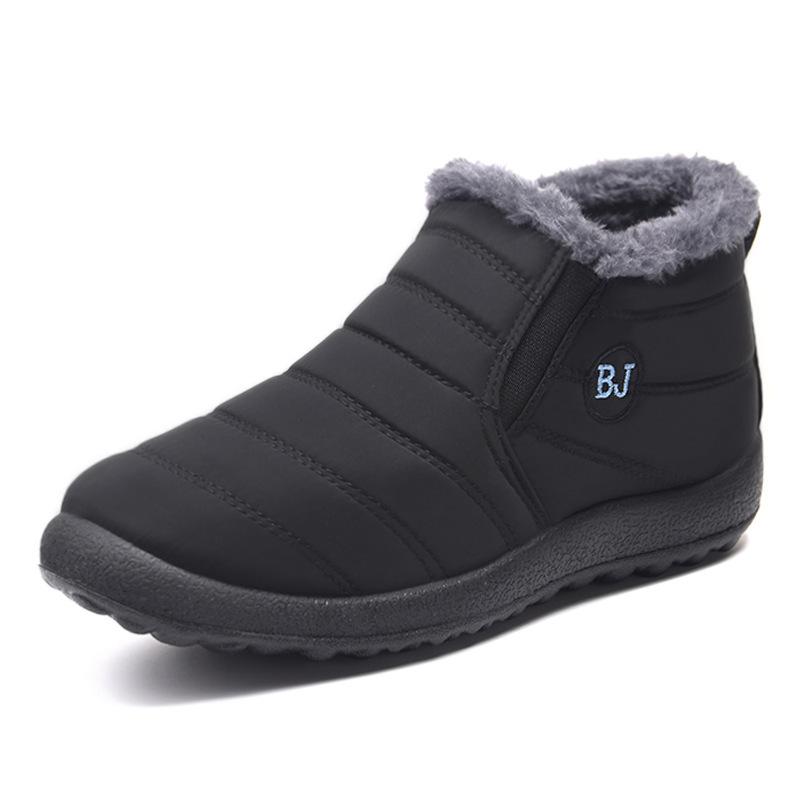 Cotton Shoes New Cold-proof Men's Shoes Couple Models Fleece Thickened Cotton Boots Polyurethane Warm Snow Boots Casual Short Boots