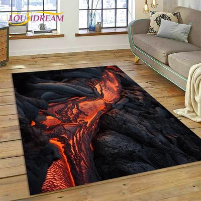 Ковер Volcano 3D Lava Magma для гостиной, спальни, домашнего декора, напольный коврик, нескользящее украшение для дивана, кухонного коврика, подарок