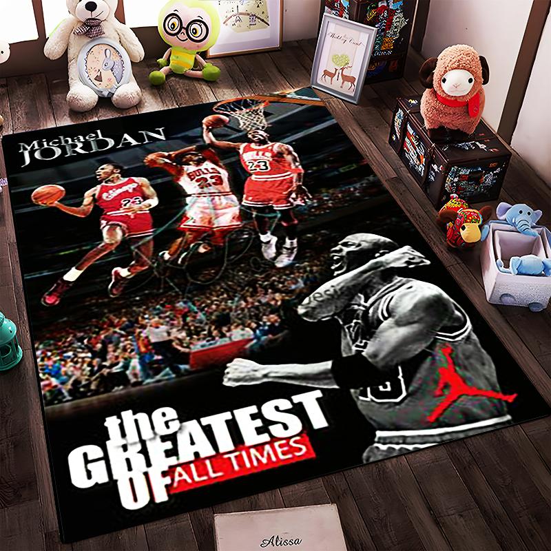 Michael Jordan Basketball Iconic Design Rug Non-slip rug suitable for living room and bedroom sofas sofas