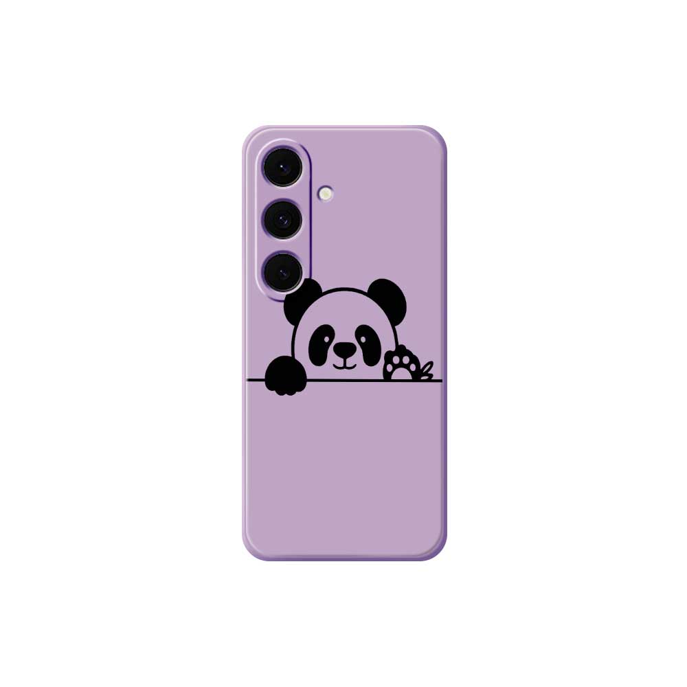 For Samsung Galaxy S25 FE Case Panda Head Pattern Printing Straight Edge TPU Phone Back Cover