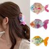 Non Slip Ocean Animal Hairpin Strong Holder Big Acrylic Clip Fun Fish Hair Claw Clip  Hair Decor