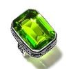 Natural Peridot Gemstone Handmade 925 Sterling Silver Gift Ring Size 9 N3J75