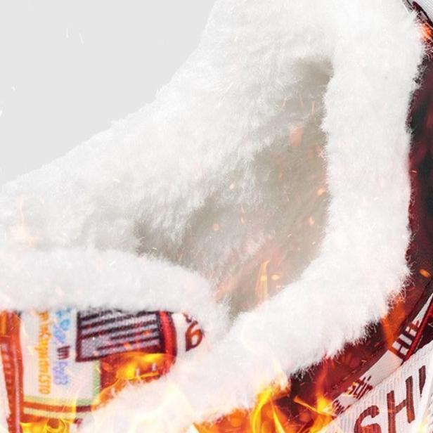 Men's Snow Boots Winter Velvet High-top Sports Shoes Trendy Versatile Thick-soled Thickened Warm Dad Shoes