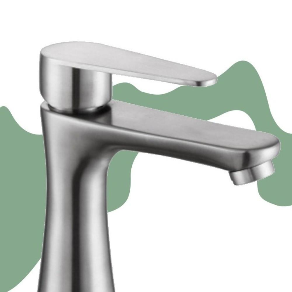 Rust-proof Stainless Steel Faucet Anti-Leakage Lavatory Vanity Sink Tap Bathroom Fixture
