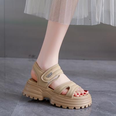 Модные спортивные женские повседневные сандалии на платформе