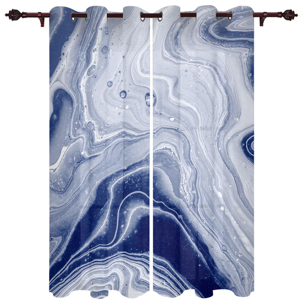 Мраморная текстура, чернила, черно-белые оконные шторы, домашний декор, оконные занавески для спальни, занавески для гостиной