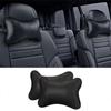 Four Seasons Universal Car Neck Pillows Both Side PU Leather Pack Headrest For Head Pain Relief Filled Fiber