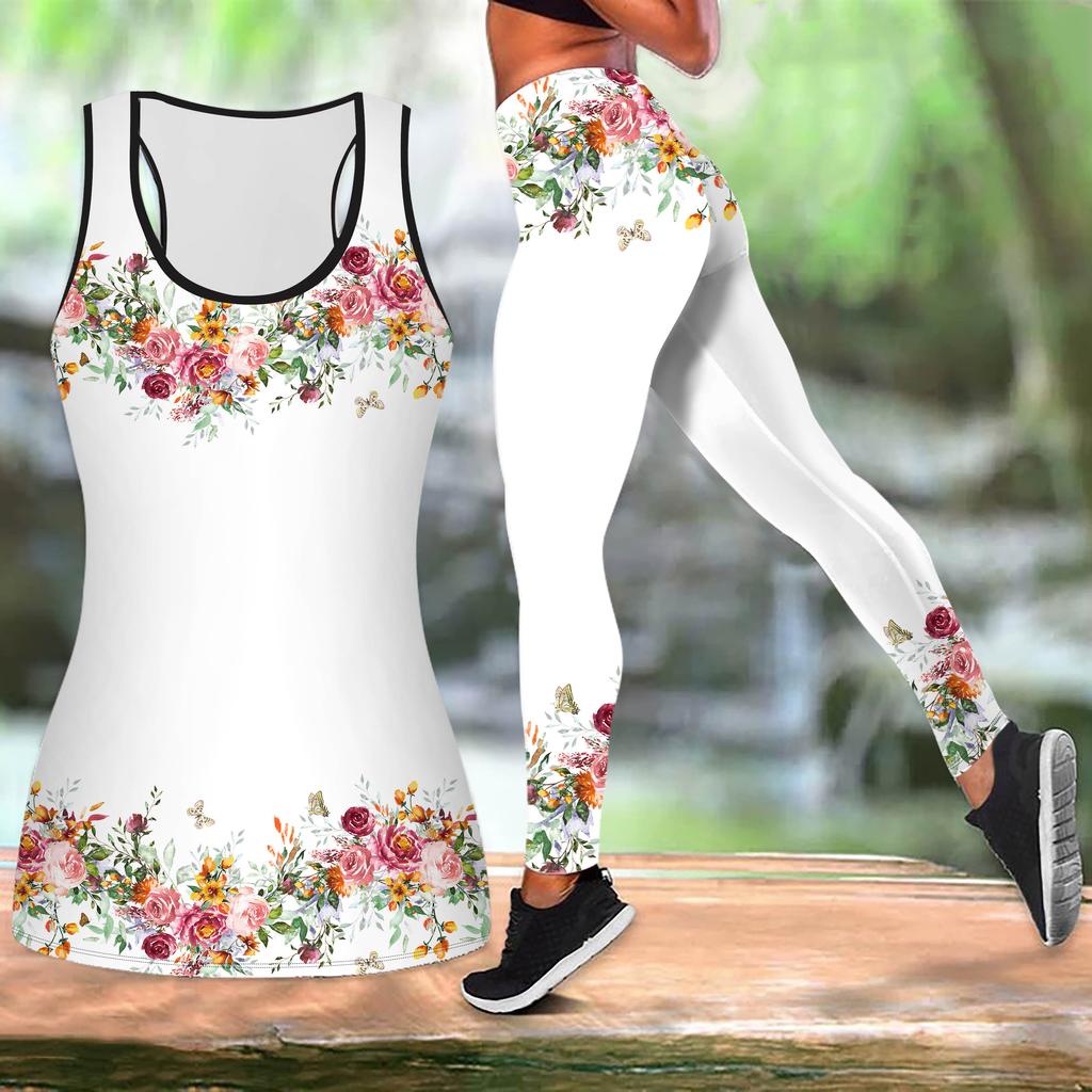 Костюм для йоги с принтом «сорока» для женщин, модные леггинсы для тренировок, фитнес-спорт, повседневный комплект для йоги, спортивный костюм