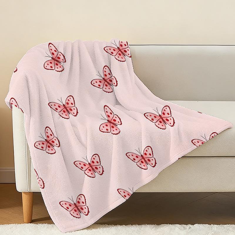 Hemmed Flannel Fleece Blanket Soft Skin-Friendly Warm Throw for Sofa, Bedroom & Home Decor, Christmas & Halloween Themed Living Room Accent