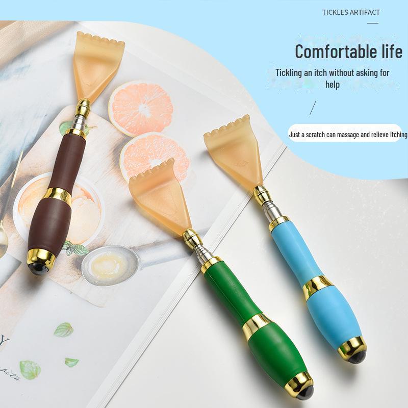 Телескопическая чесалка для спины из нержавеющей стали с магнитным массажем