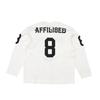 Supreme Белая футбольная футболка с длинным рукавом для аффилированных лиц