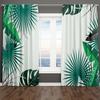 Современные прозрачные шторы из тропических зеленых листьев, затеняющие окна для спальни, комплект штор для гостиной, 2 шт., бесплатная доставка