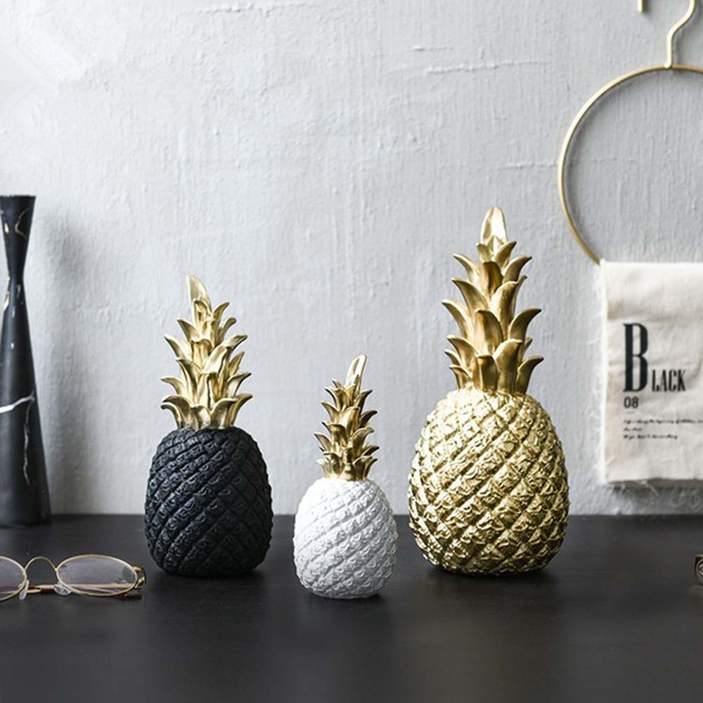 Pineapple Miniatures Resin Crafts Luxury Desk Ornaments Home Desk Decor Decoration Ornaments
