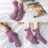 Ladies Solid Color Cake Socks Coral Fleece Floor Socks Chrysanthemum Yarn Breathable Thickened Tube Socks