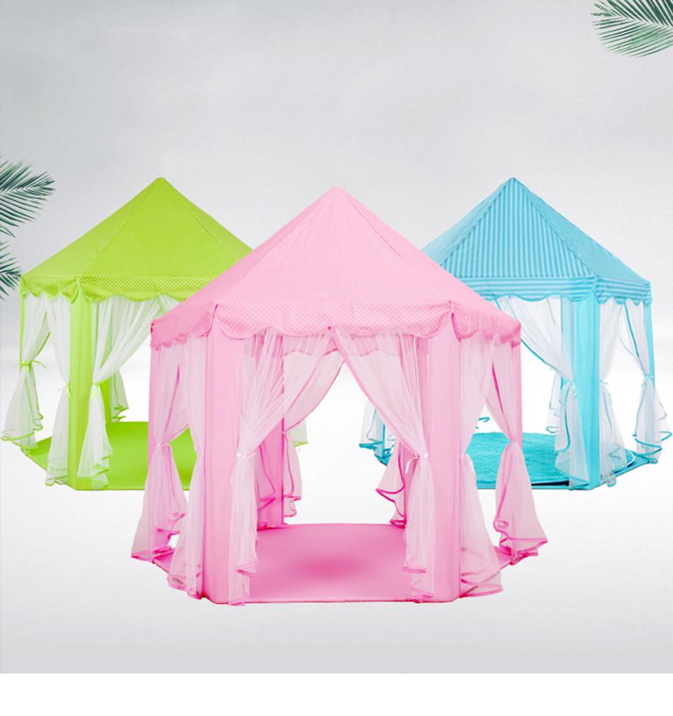 Детские палатки с замком принцессы, портативный Крытый и открытый сад, складная игровая палатка, детский игровой домик