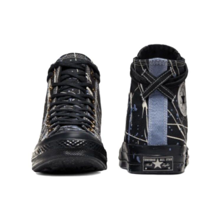 Converse Chuck 70 High Paint Splatter — черные кроссовки унисекс Egret Thunder-Daze-Blue A06541C
