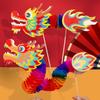 Zodiac Kids DIY Dragon Dance Toy Handmade Chinese Style Paper Dragon Festival Decor