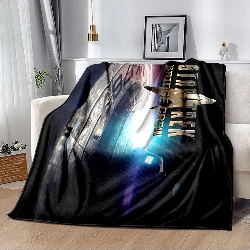 3D Print Star-T-Trek Pattern Flannel Blanket,Multi-purpose Holiday Gift Blanket Warm And Soft Blankets All Seasons