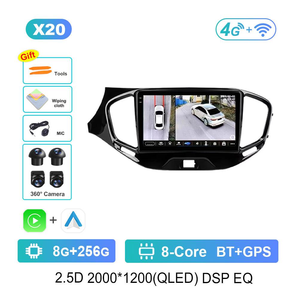 Bluetooth WiFi GPS Навигация Android 14 Система для LADA Vesta Cross Sport 2015 - 2020 IPS Экран Автомобильный Радио Мультимедийный проигрыватель 4G