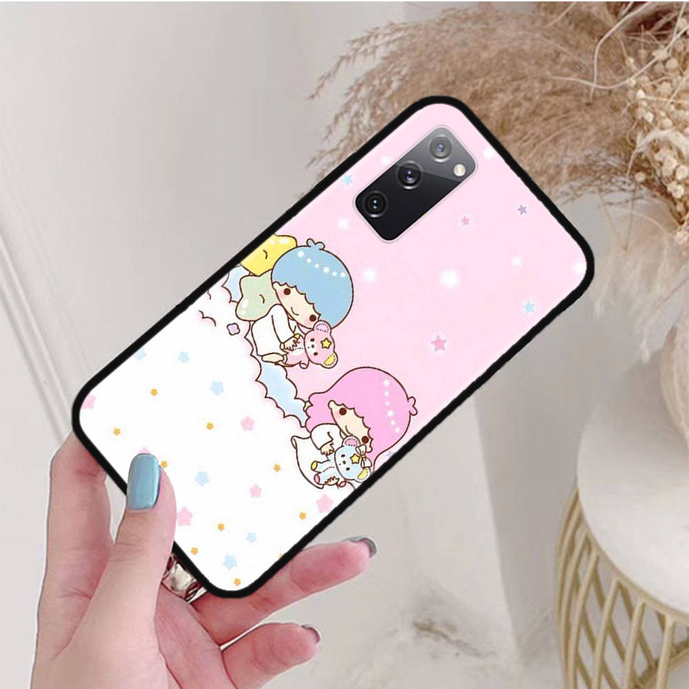 Черный чехол для Xiaomi Poco X6 X4 M5 M6 F5 F6 C65 C55 C50 C51 C40 Pro Redmi 14C A3X 13C 12C 11T 10A 9C Note 7 6 8A Plus L-1 Lovely Little Twin Star