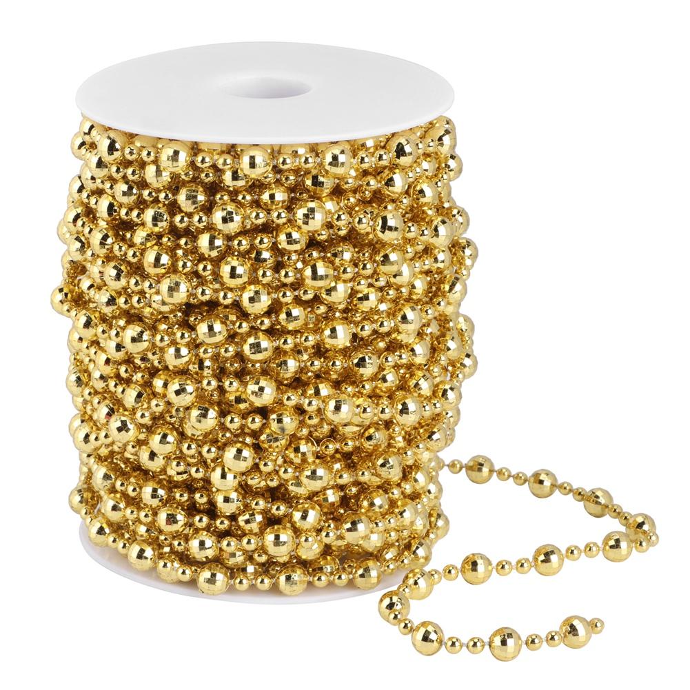 20 м Искусственная нить из бусин из искусственного жемчуга для рождественской елки, свадебной занавески, DIY-украшения, аксессуар для DIY-украшения, бусина из искусственного жемчуга