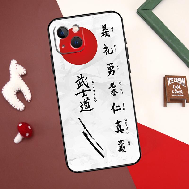 Японский чехол Bushido Samurai для iPhone 12 11 13 14 15 Pro Max 12 Mini 7 8 Plus X XR XS Max SE 2020, чехол для телефона