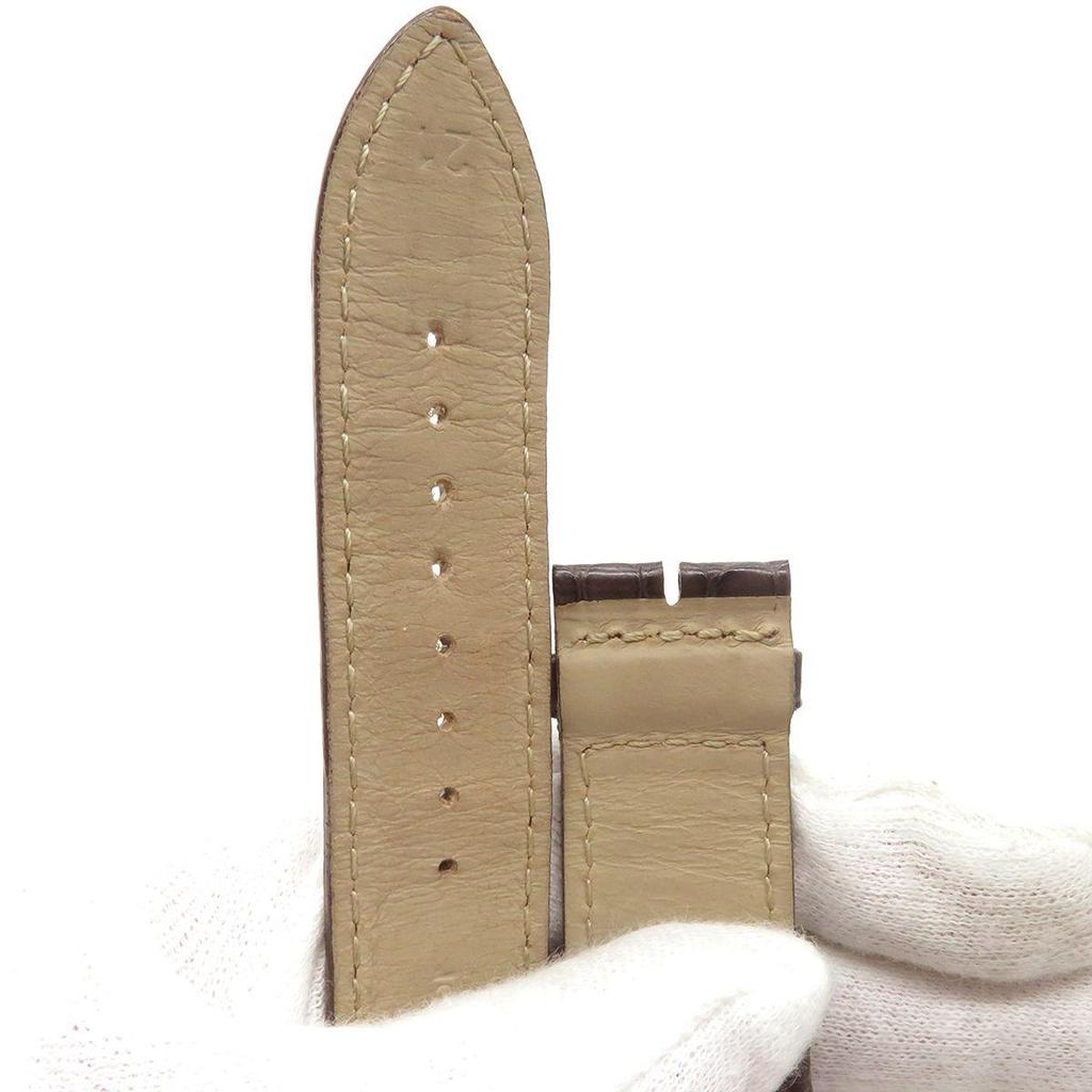 Б/У Запчасти для часов Jaeger-LeCoultre Ремешок из натуральной кожи крокодила Темно-коричневый Оригинальный сменный кожаный ремешок-браслет из крокодила 21 мм Темно-коричневый Коричневый [Б/У]
