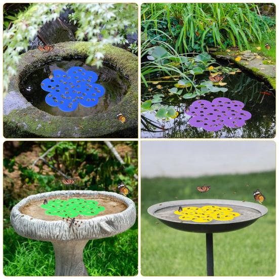 4 Pcs Floating Bee Watering Station EVA Foam Butterfly Drinking Station Bee Insect Waterer for Outdoor Garden Decor