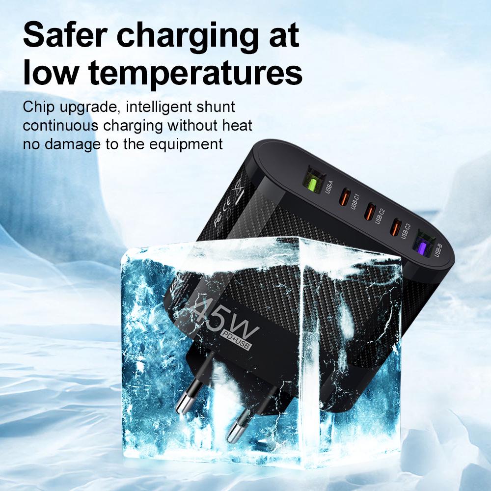 3.5A Multi-Port Charger: Type-C & USB Ports with US/EU/UK Plugs