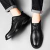 Fashion Genuine Leather Casual Oxford Shoes for Men Round Toe Man Formal Shoes Handmade Mens Business Flats Leisure Walk Dress Footwear