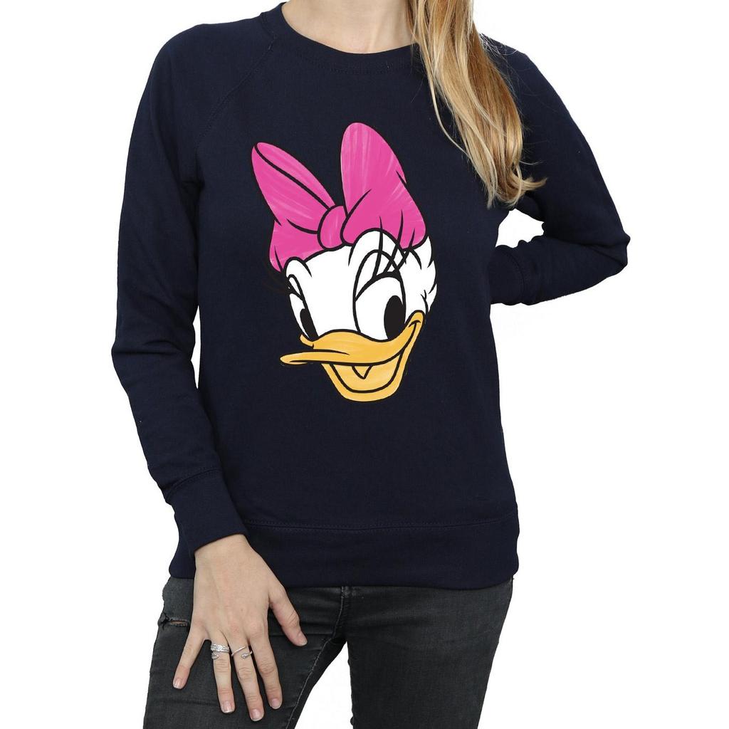 Disney Womens/Ladies Daisy Duck Head Painted Sweatshirt