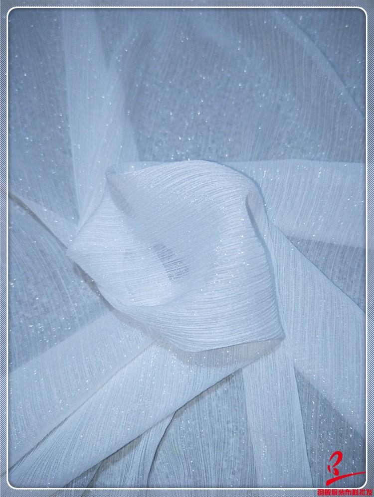 Super Sheer Silver Sequin Silk Gingham Chiffon Brocade Fabric for Dance Costumes