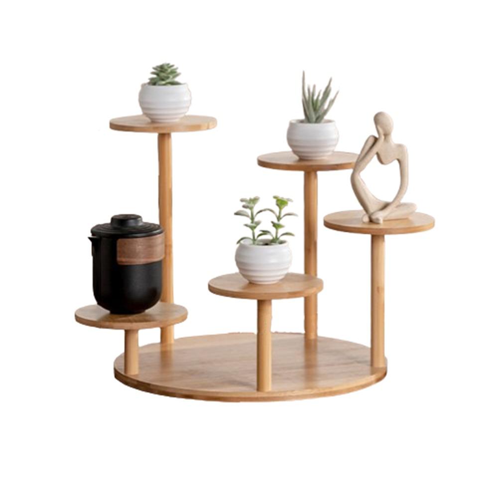 Tree Branch Shape Succulents Bonsai Organizer Bamboo Shelf Desktop Plants Stand for Window