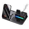 Automatic Lift Dual-Coil 3-in-1 Wireless Charger Station, Fast Charging Dock for Phone Watch Earbuds, Multi-Device Charging Stand with LED Display