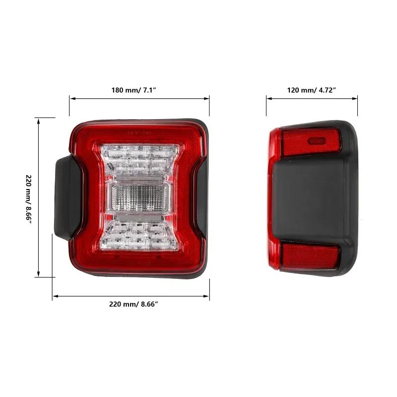 2pcs LED Car Tail Light Rear Turn Signal Reverse Light for Jeep Wrangler JL 2018+ (US/EU Version)Rear Turn Signal Reverse Light