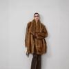Direct export medium and long imitation fox fur coat coat women's thickened OEM